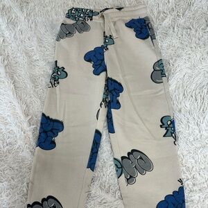 Urban Planet Kids Graphic Joggers - Beige and Blue